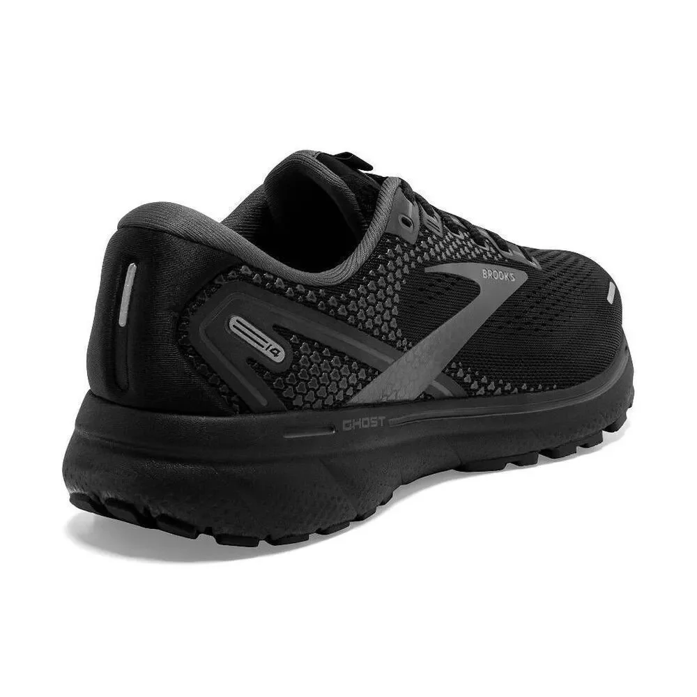 BROOKS WOMEN'S GHOST 14 NEUTRAL RUNNING SHOES BLACK BLACK EBONY 5.5 B MEDIUM - Picture 3 of 5